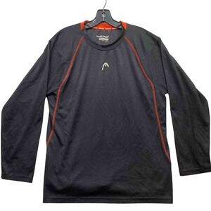 HEAD Athletic Shirt‎ Mens Medium Black Athleisure Base Layer Long Sleeve Tennis